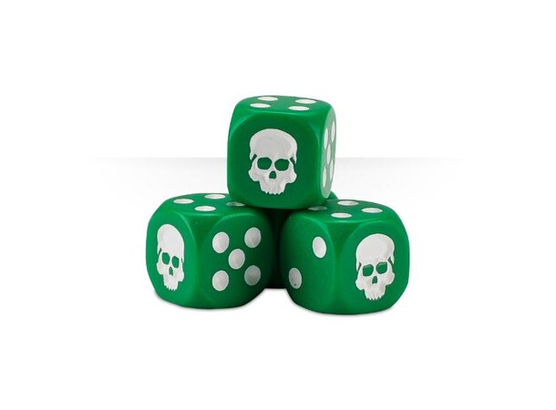 Dice Cube Green - 20 stk 20 terninger til Warhammer 40K/Sigmar 